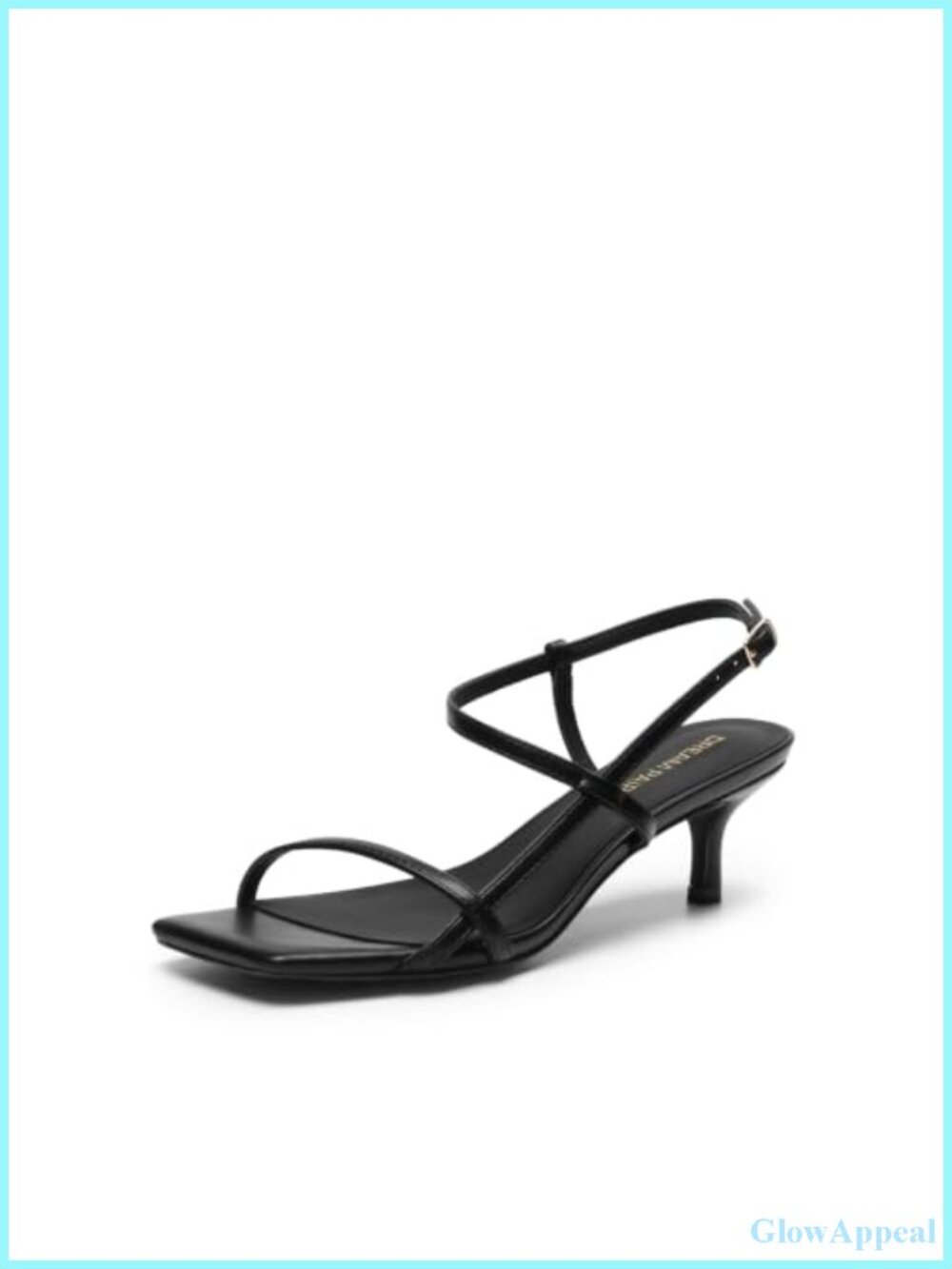 Women's Low Kitten Heel Ankle Strap Sandal